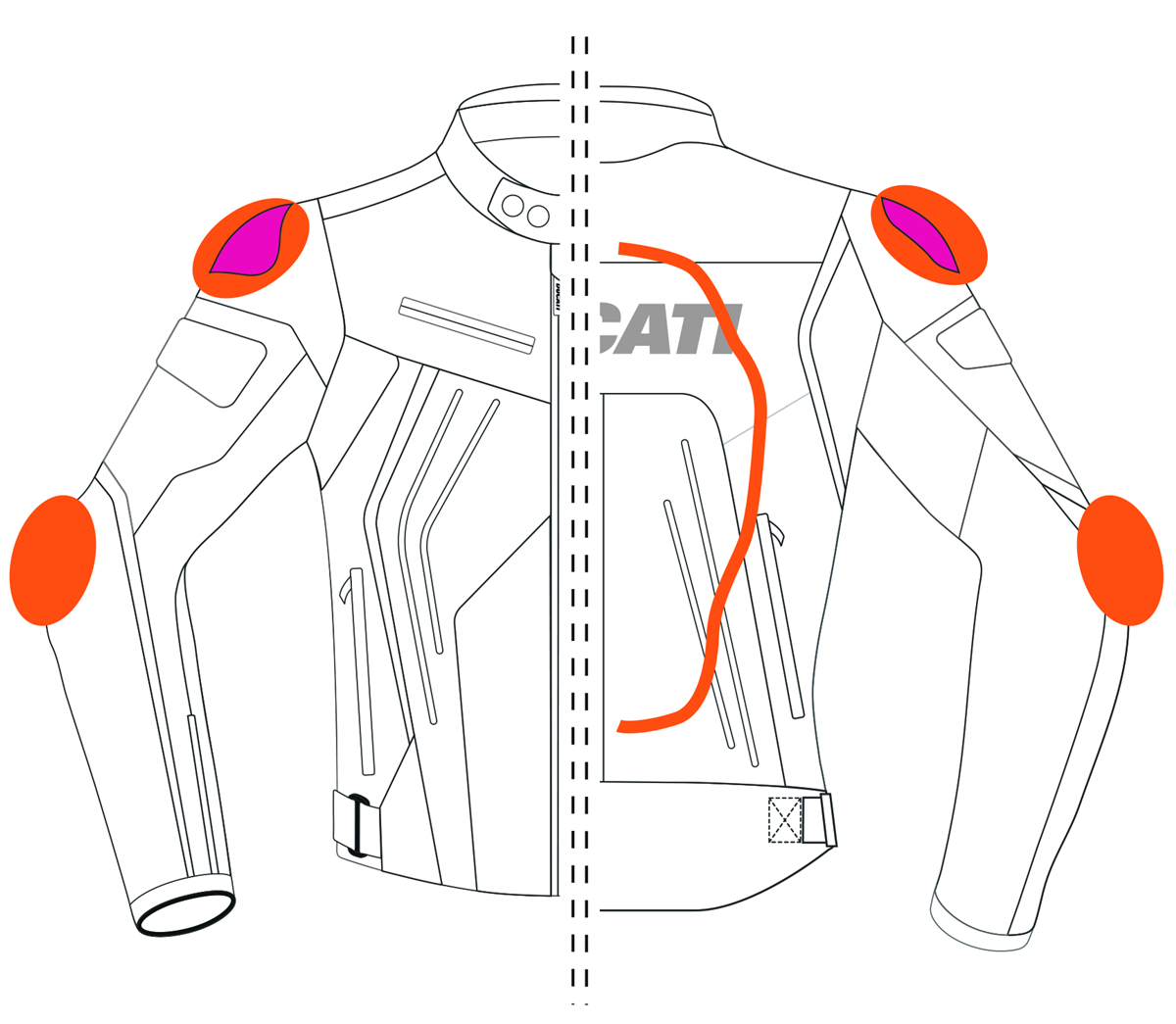 Ducati Fighter C1 - Leather-fabric jacket